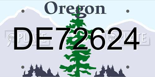 DE72624 Oregon License Plate