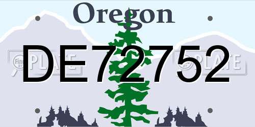 DE72752 Oregon License Plate