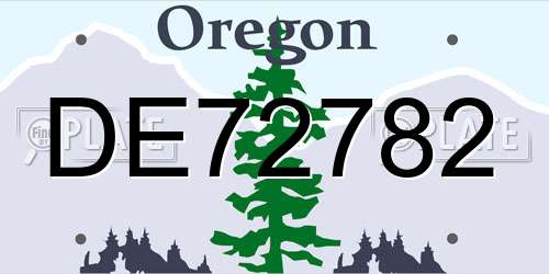 DE72782 Oregon License Plate