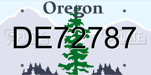 DE72787 Oregon License Plate