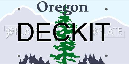 DECKIT Oregon License Plate