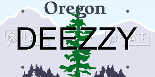 DEEZZY Oregon License Plate