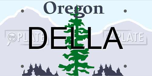 DELLA Oregon License Plate