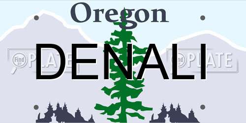 DENALI Oregon License Plate