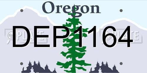 DEP1164 Oregon License Plate