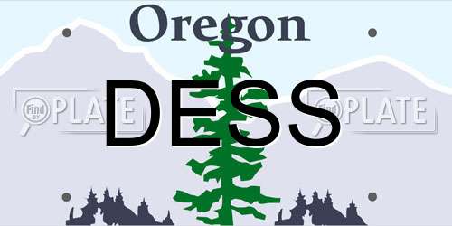 DESS Oregon License Plate