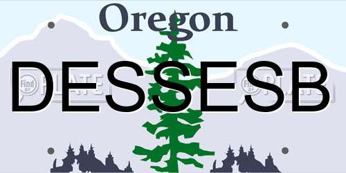 DESSESB Oregon License Plate