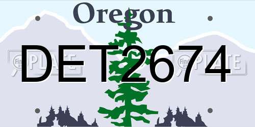DET2674 Oregon License Plate