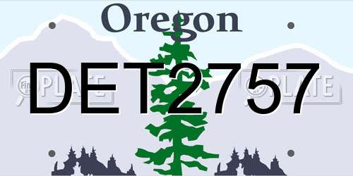 DET2757 Oregon License Plate