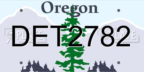 DET2782 Oregon License Plate