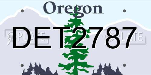 DET2787 Oregon License Plate