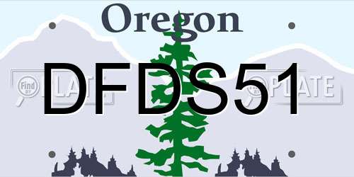 DFDS51 Oregon License Plate