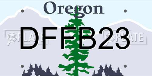 DFFB23 Oregon License Plate