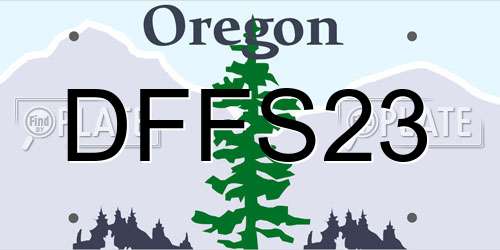 DFFS23 Oregon License Plate