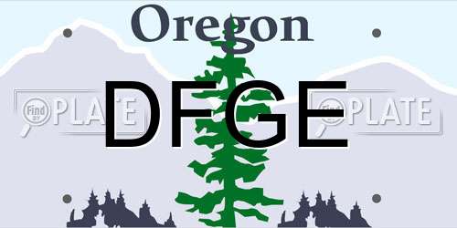DFGE Oregon License Plate