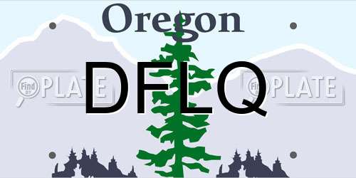 DFLQ Oregon License Plate
