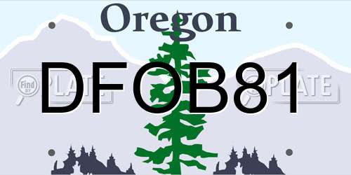 DFOB81 Oregon License Plate