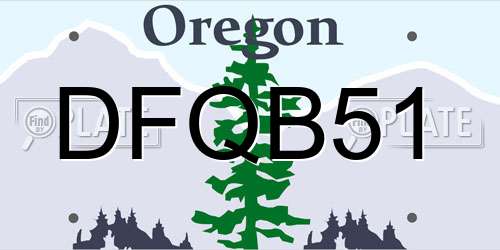 DFQB51 Oregon License Plate