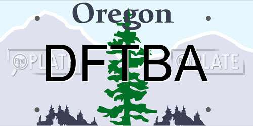 DFTBA Oregon License Plate