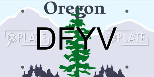 DFYV Oregon License Plate