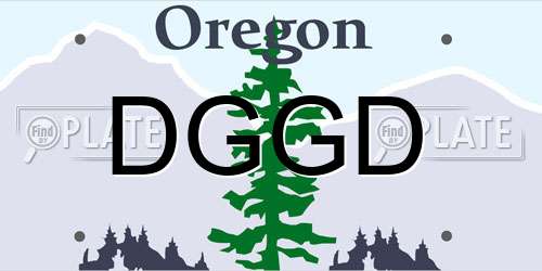 DGGD Oregon License Plate