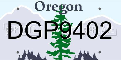 DGP9402 Oregon License Plate