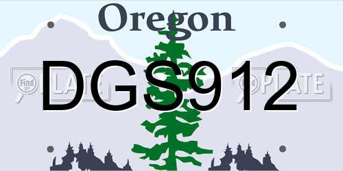 DGS912 Oregon License Plate