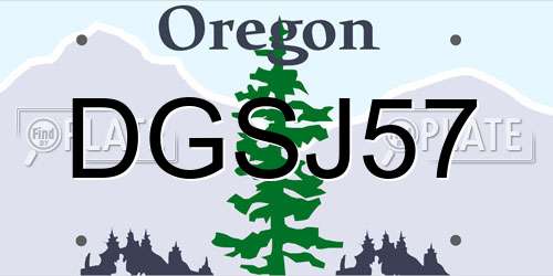 DGSJ57 Oregon License Plate