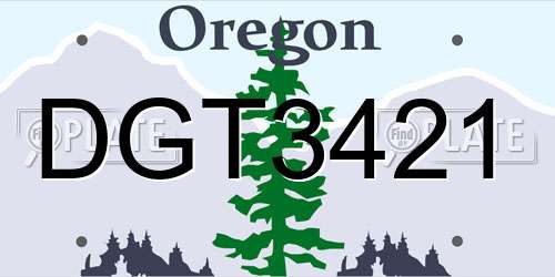 DGT3421 Oregon License Plate