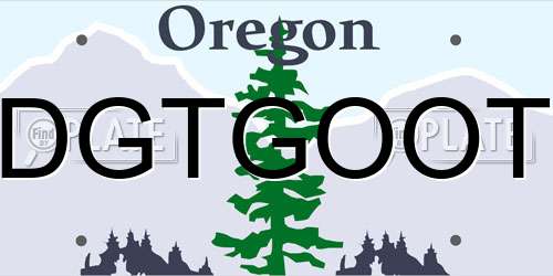 DGTGOOT Oregon License Plate
