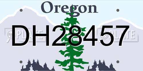 DH28457 Oregon License Plate