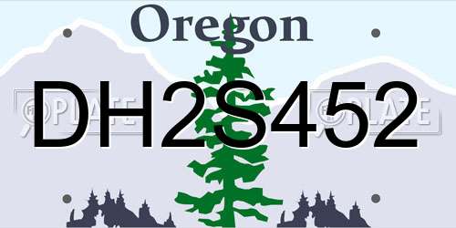 DH2S452 Oregon License Plate