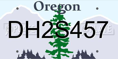 DH2S457 Oregon License Plate