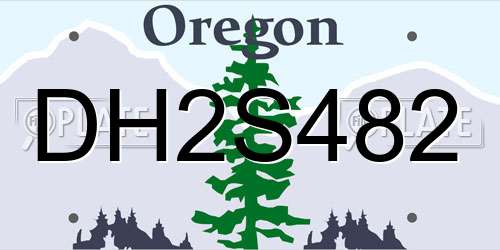 DH2S482 Oregon License Plate