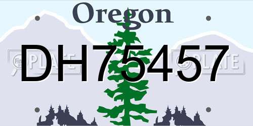 DH75457 Oregon License Plate