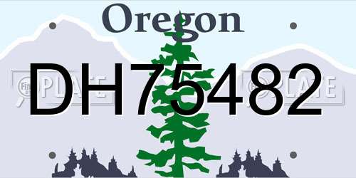DH75482 Oregon License Plate