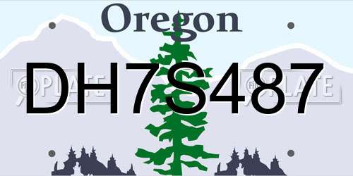 DH7S487 Oregon License Plate