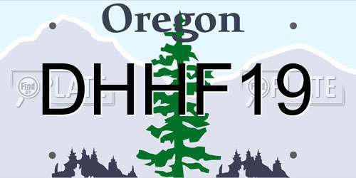 DHHF19 Oregon License Plate