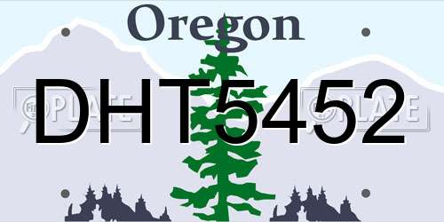 DHT5452 Oregon License Plate