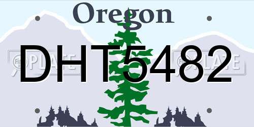 DHT5482 Oregon License Plate