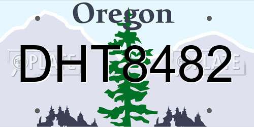 DHT8482 Oregon License Plate