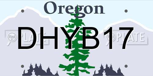 DHYB17 Oregon License Plate