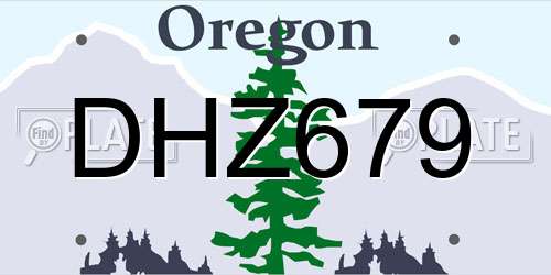 DHZ679 Oregon License Plate