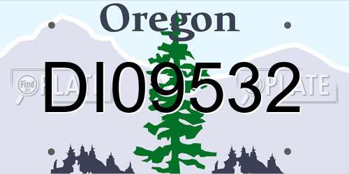 DI09532 Oregon License Plate