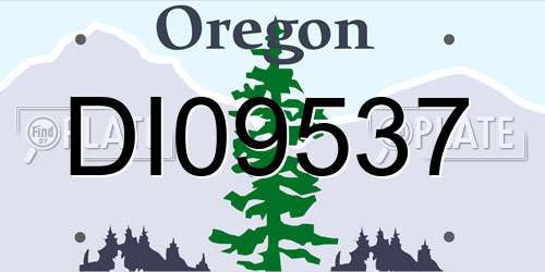 DI09537 Oregon License Plate