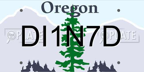 DI1N7D Oregon License Plate