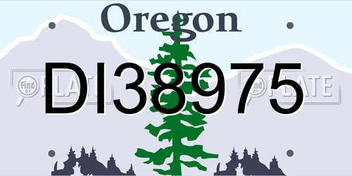 DI38975 Oregon License Plate