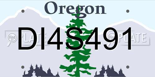 DI4S491 Oregon License Plate