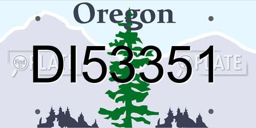 DI53351 Oregon License Plate