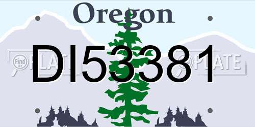 DI53381 Oregon License Plate